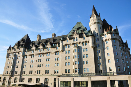 Fairmont Chateau Laurier in downtown Ottawa, Ontario, Canada.のeditorial素材