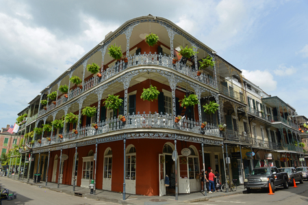 LaBranche House on 700 Royal Street in French Quarter in New Orleans, Louisiana, USA. This building, built in 1835, is one of the most famous building on Royal Street.のeditorial素材
