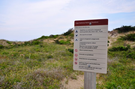 Sand Dune in Cape Hatteras National Seashore, on Hatteras Island, North Carolina, USA.のeditorial素材