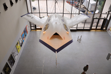 Military Unmanned Aerial Vehicles (UAV) in Smithsonian National Air and Space Museum in Washington DC, USA.のeditorial素材