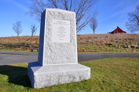 Memorial Monument in Saratoga National Historical Park, Saratoga County, Upstate New York, USA. This is the site of the Battles of Saratoga in the American Revolutionary War.のeditorial素材