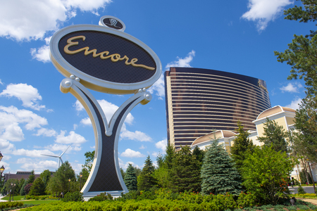 Encore Boston Harbor in City of Everett, Boston, Massachusetts, USA. This luxury resort and casino was opened on June 23, 2019.のeditorial素材