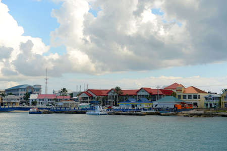 Aerial view of Port at George Town, Grand Cayman, Cayman Islands.のeditorial素材