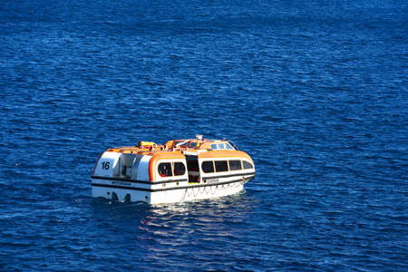Cruise ship tender in harbour of George Town, Grand Cayman, Cayman Islands.