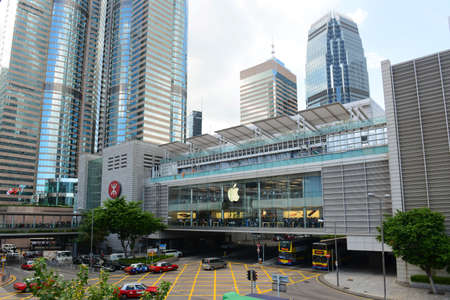 Hong Kong One International Finance Centre (IFC1) building, IFC Mall and Central Metro Station in...