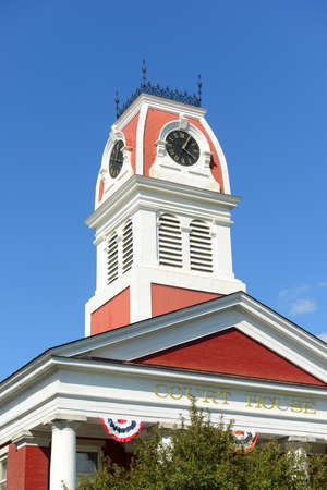 Court House of Washington County Building in downtown Montpelier, State of Vermont VT, USA.