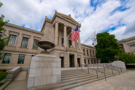 Museum of Fine Arts main entrance at 465 Huntington Avenue, Boston, Massachusetts MA, USA.のeditorial素材