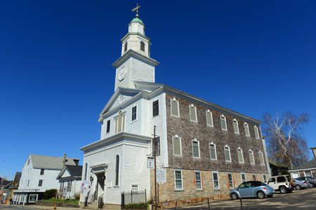St Paul's United Methodist Church at 12 Marlborough Street in Newport, Rhode Island RI, USA.のeditorial素材