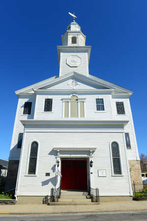 St Paul's United Methodist Church at 12 Marlborough Street in Newport, Rhode Island RI, USA.のeditorial素材