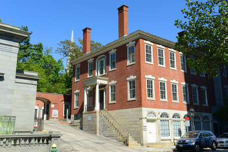 Benoni Cooke House at 110 South Main Street on College Hill in Providence, Rhode Island, USA. Now this building is a National Historic Landmark.のeditorial素材