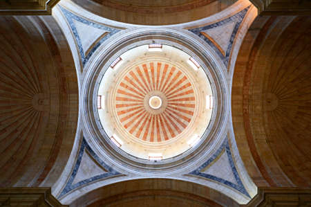 Santa Engracia Church ceiling, at Alfama district in Lisbon, Portugal. This Church is now National Pantheon where greatest Portuguese personalities are buried.のeditorial素材