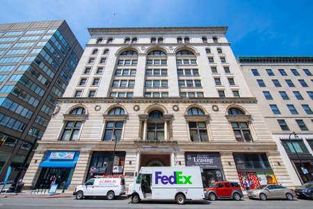 Commerce Building at 340 Main Street near City Hall in downtown of Worcester, Massachusetts MA, USA.のeditorial素材