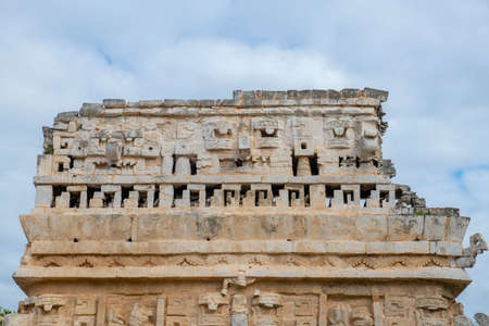 La Iglesia church at Chichen Itza archaeological site in Yucatan, Mexico.の写真素材