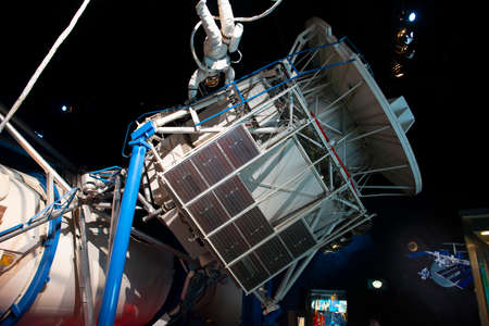 Skylab training model displayed in Johnson Space Center in city of Houston, Texas TX, USA.
