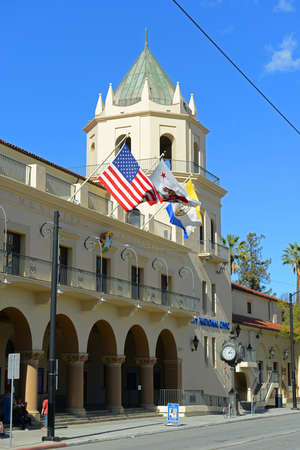 San Jose Civic building is a historic Municipal Auditorium and now is a theater located at 135 W San Carlos Street in downtown San Jose, California CA, USA.のeditorial素材