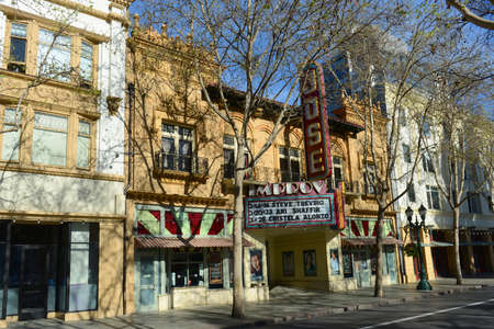 San Jose Improv Theater, at 62 S 2nd Street, was built in 1904 and is the oldest theater in San Jose, California CA, USA.のeditorial素材