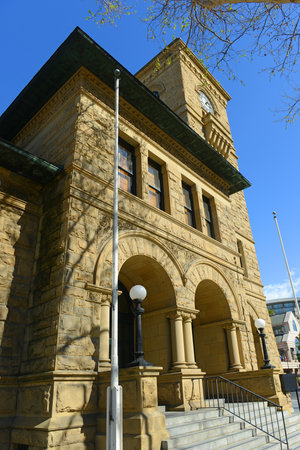 San Jose Museum of Art at 110 S Market Street in downtown San Jose, California CA, USA.のeditorial素材
