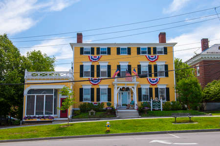 The Inn by the Bandstand is a historic landmark at 6 Front Street in downtown Exeter, New Hampshire NH, USA.のeditorial素材