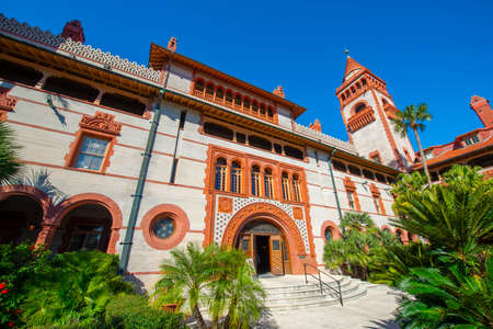 Flagler College Ponce de Leon Hall is the main building of Flagler College in historic St. Augustine, Florida FL, USA. This building was Ponce de Leon Hotel in 1885 with Spanish Renaissance style.のeditorial素材