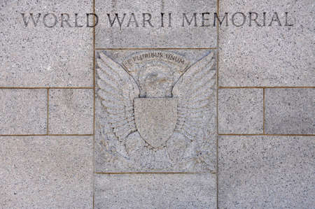World War II Memorial on National Mall in Washington DC, USA.のeditorial素材