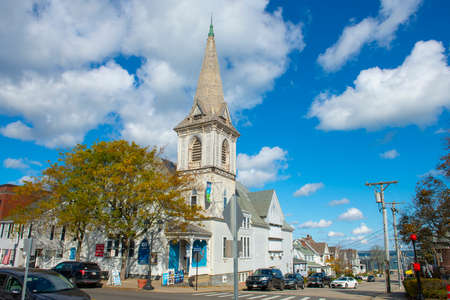 Spire Center for Performing Arts at 25 Court Street in historic town center of Plymouth,...