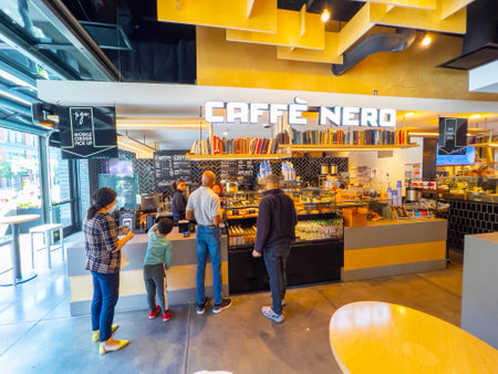 Caffe Nero at Hub on Causeway at North Station in historic West End Boston, Massachusetts MA, USA.のeditorial素材