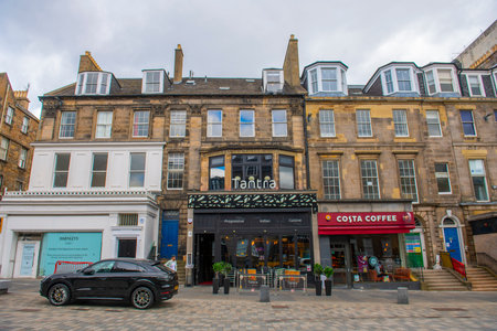 Tantra in historic building at 15 Castle Street at Rose Street in New Town Edinburgh, Scotland, UK. New Town Edinburgh is a World Heritage.の写真素材