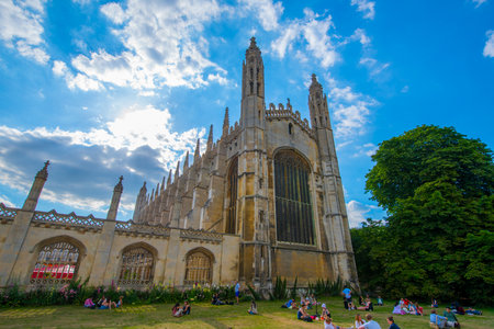King's College Chapel in King's College of Cambridge University in Central Cambridge, England, UK.のeditorial素材