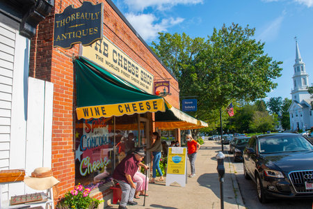 The Cheese Shop at 29 Walden Street near Main Street in historic town center of Concord, Massachusetts MA, USA.のeditorial素材
