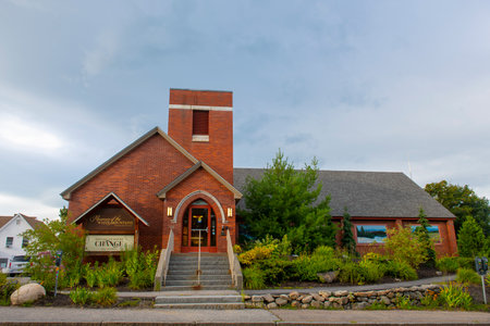 Museum of the White Mountains at 34 Highland Street in historic town center of Plymouth, New Hampshire NH, USA.のeditorial素材