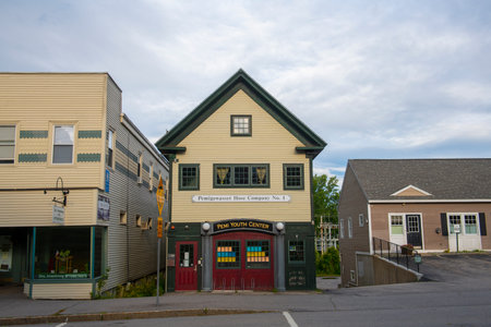 Pemi Youth Center in a historic building at 111 Main Street in town center of Plymouth, New Hampshire NH, USA.のeditorial素材
