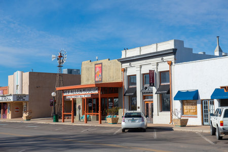 Rex Allen Museum and Willcox Cowboy Hall of Fame at 150 N Railroad Avenue in historic city center of Willcox, Arizona AZ, USA.のeditorial素材