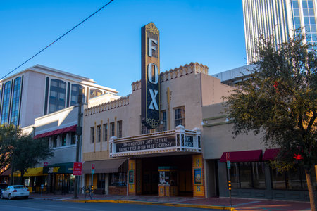 Fox Tucson Theatre at 17 W Congress Street in city of Tucson, Arizona AZ, USA.のeditorial素材