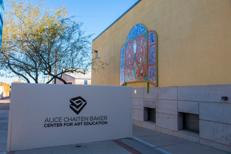 Alice Chaiten Baker Center for Art Education, Tucson Museum of Art at 166 Alameda Street in downtown Tucson, Arizona AZ, USA.のeditorial素材