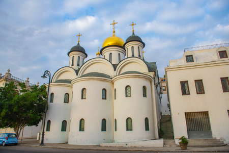 Russian Orthodox Cathedral Our Lady of Kazan on Calle Santa Clara Street at San Pedro Avenue in Old Havana (La Habana Vieja), Cuba. Old Havana is a World Heritage Site.の写真素材
