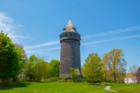 Lawson Tower is a historic tower built in1902 at 330 First Parish Road in historic town center of Scituate, Massachusetts MA, USA.の写真素材