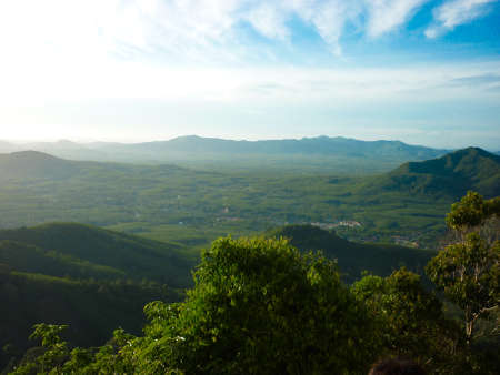 mornig at Korhong mountain, hatyai, Thailandの写真素材