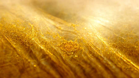 3D render gold abstract background with soft glowing backdrop texture for christmas and valentine.の写真素材