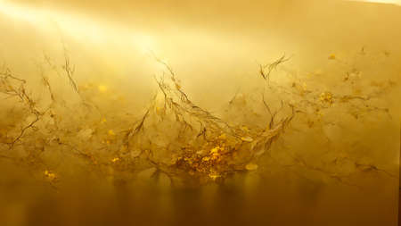 3D render gold abstract background with soft glowing backdrop texture for christmas and valentine.の写真素材