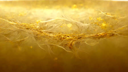 3D render gold abstract background with soft glowing backdrop texture for christmas and valentine.の写真素材