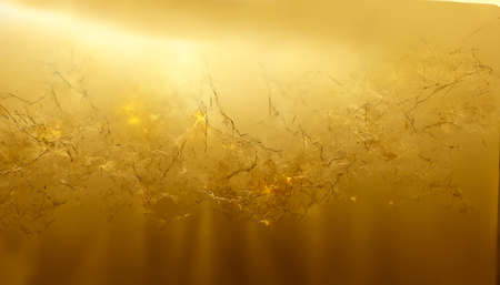 3D render gold abstract background with soft glowing backdrop texture for christmas and valentine.の写真素材