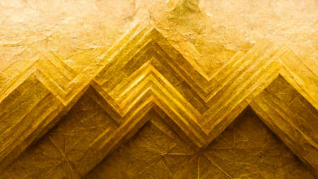 3D render gold abstract background with soft glowing backdrop texture for christmas and valentine.の写真素材