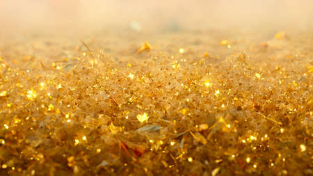 3D render gold abstract background with soft glowing backdrop texture for christmas and valentine.の写真素材