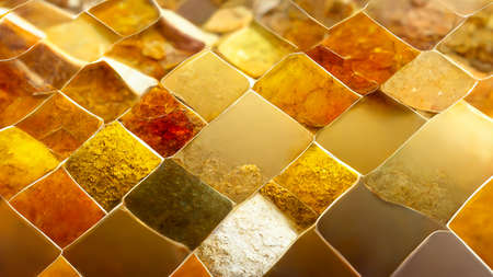 3D render gold abstract background with soft glowing backdrop texture for christmas and valentine.の写真素材