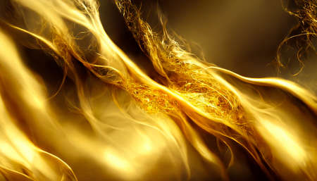 3D render gold fire abstract background with soft glowing backdrop texture for christmas and valentine.の写真素材