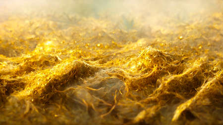 3D render gold abstract background with soft glowing backdrop texture for christmas and valentine.の写真素材
