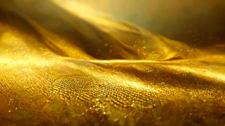 3D render gold abstract background with soft glowing backdrop texture for christmas and valentine.の写真素材