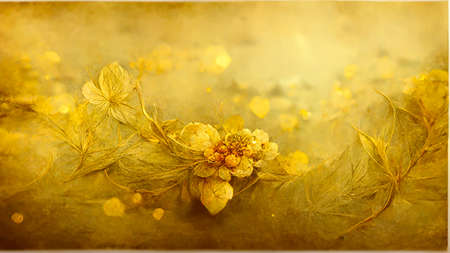 3D render gold abstract background with soft glowing backdrop texture for christmas and valentine.の写真素材
