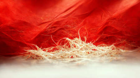 Red Abstract Wallpaper. Red Holiday glowing Abstract Defocused Background for Christmas and New Yearの写真素材