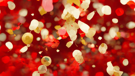 Red Abstract Wallpaper. Red Holiday glowing Abstract Defocused Background for Christmas and New Year